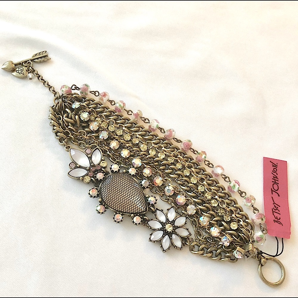 Betsey Johnson ‘Girlie Grunge’ Statement Bracelet w/Tag HTF!